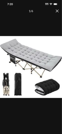Folding Camping Cot Portable Outdoor Bed for Adults