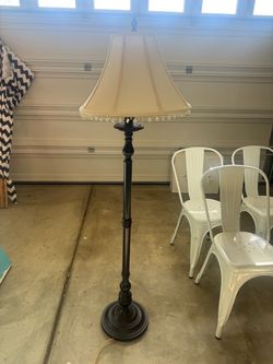 Floor Lamp with Beaded Shade