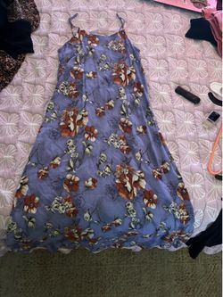 Blue floral dress