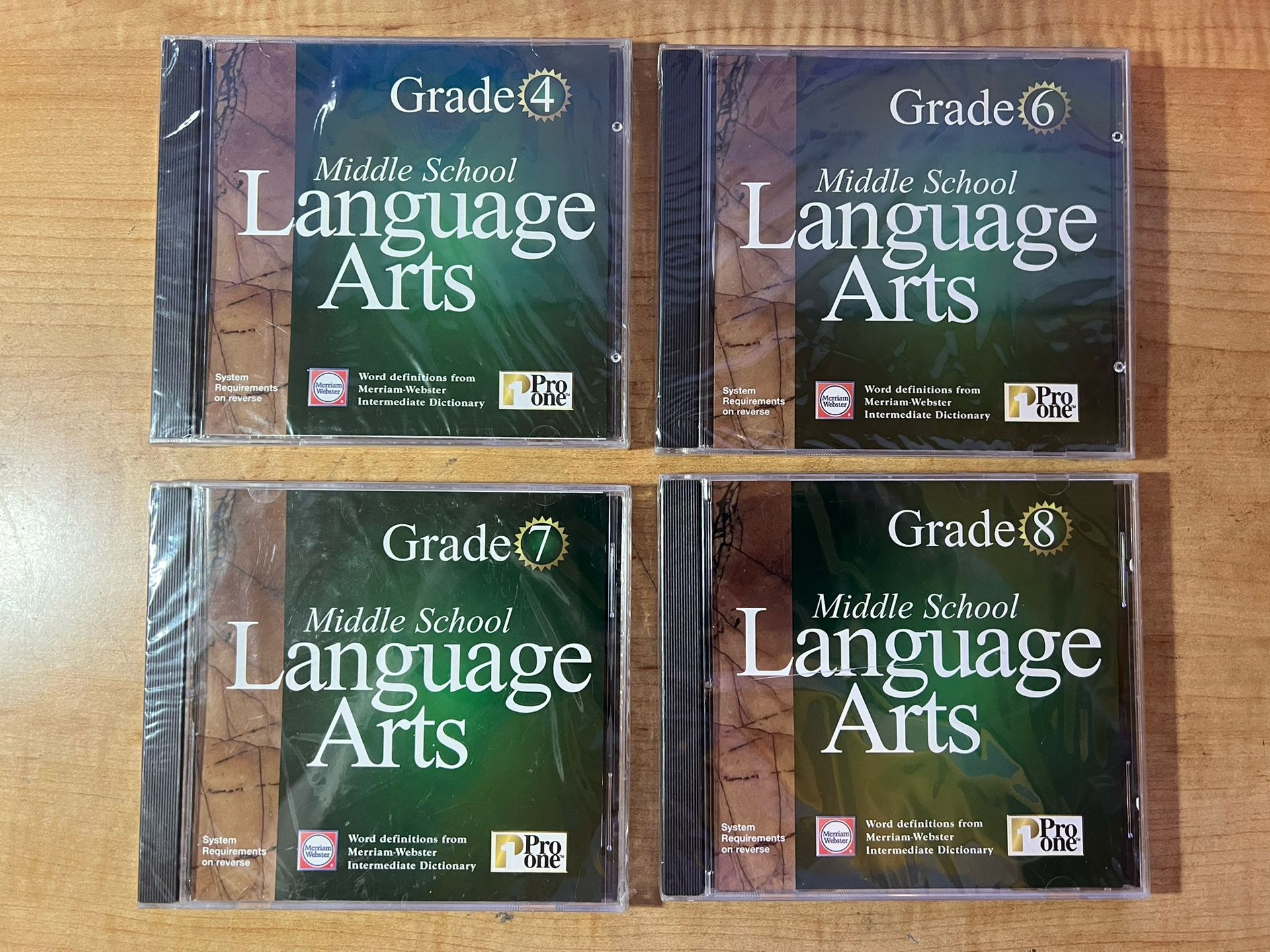 4 Pro One PC CD-ROM; Language Arts grades 4, 6, 7 & 8 - ** NEW ** 