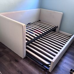 Twin bed with trundle bed