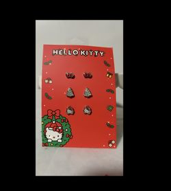 Hello Kitty Christmas Earrings 