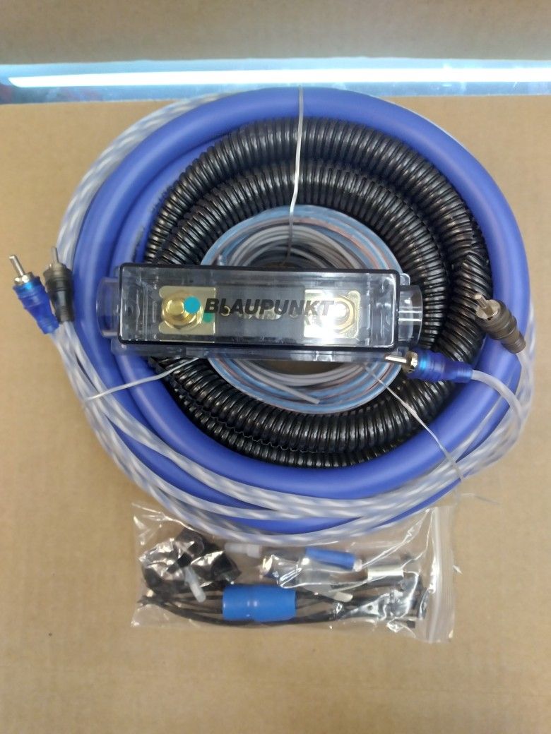 BLAUPUNKT 0 GAUGE CCA 5000W CAR AMPLIFIER INSTALL KIT ( BRAND NEW PRICE IS LOWEST )