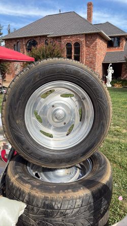 Four centerline rims six lug with tires