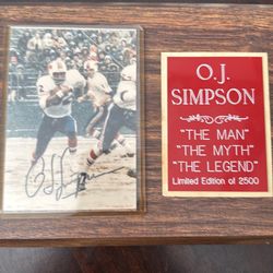 OJ Simpson autographed picture