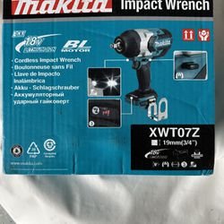 Makita Cordless Impact Wrench! Brand New!! Model: XWT07Z