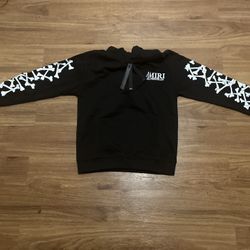 amiri hoode black and white