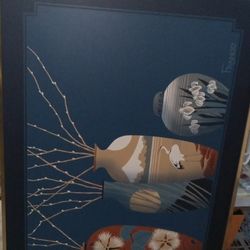 Original Giant Franco Painting Framed And Matted With Hanging Wire On Back