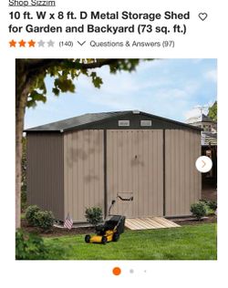 10x8 metal shed