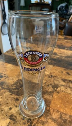 Vintage ERDINGER Weissbier 0.5 Liter Beer Glass