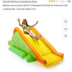 Aqua Splash , Inflatable Pool Slide 🛝, New  