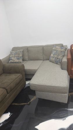 Grey L shaped sofa