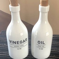 West Elm vineger and oil set