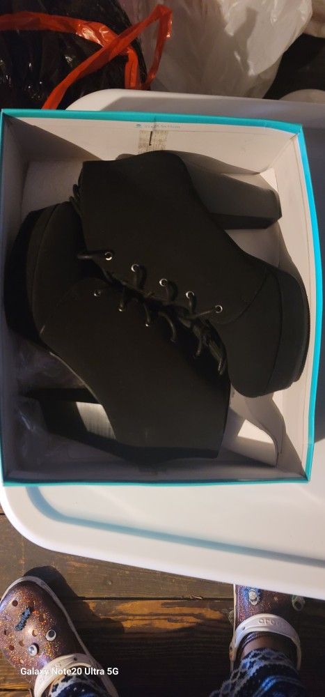 Y.Not? Black Booties New In Box