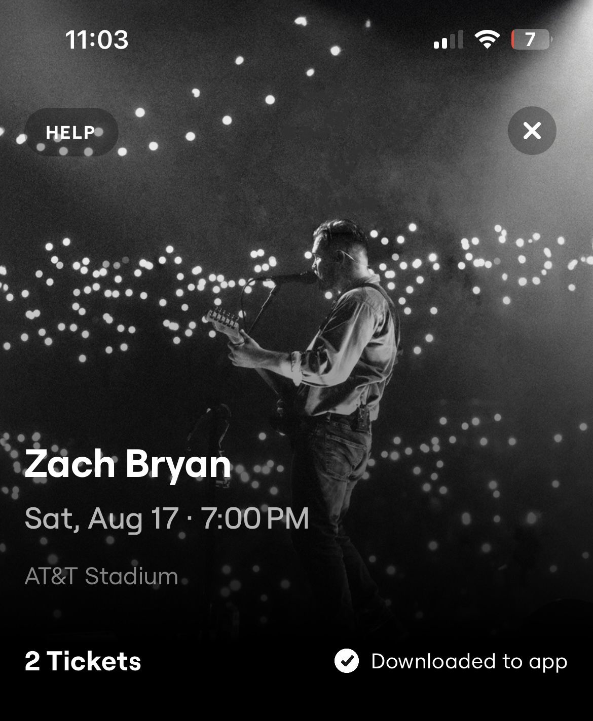 2 Tickets To Zach Bryan