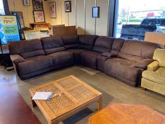 Brown Reclining Corner Sectional Sofa