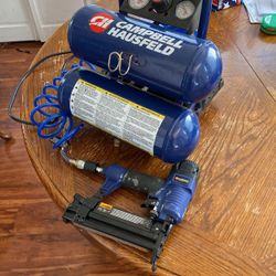 Air Compressor, With nail Gun 