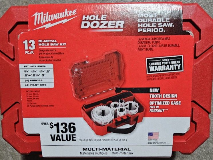 New Milwaukee Hole Dozer Kit, Goes Up To 3 Inches!