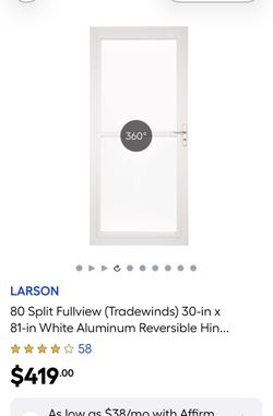 30x78 Storm Door Retractable Screen 