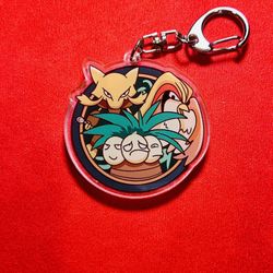 Alakazam • Exeggutor • Pidgeot Trio Acrylic Keychain | Pokémon Art Charm ✨