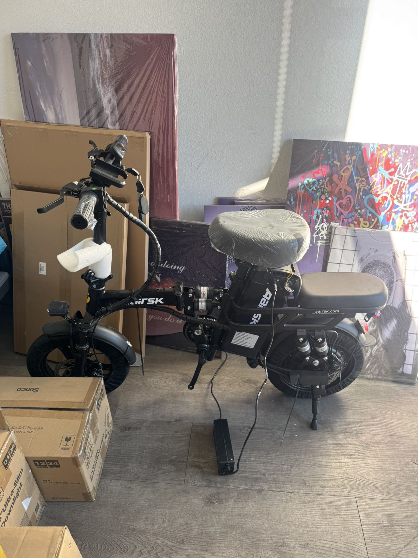 Aairsk RS5 Folding Electric Bike for Adults, 14" E-Bike, 748W Peak Motor, 48V15Ah Battery, 22 MPH, 40 Miles Range, UL 2849 Certified