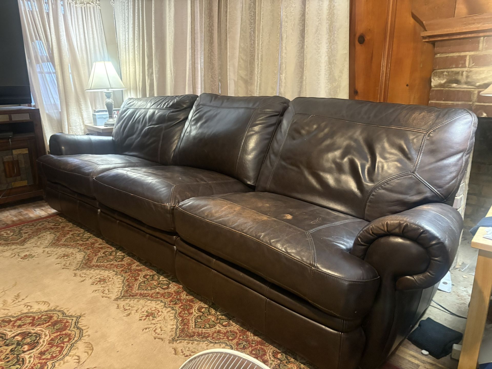Reclining Leather Sofa