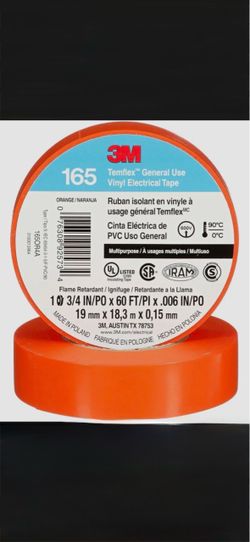 3M Temflex 165 Orange Vinyl Electrical Tape 30 pieces total (Read Description)