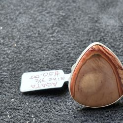 Agate Ring Size 71/2