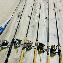 Spinning Rods And Reels Combo ($25- $35)/ EACH