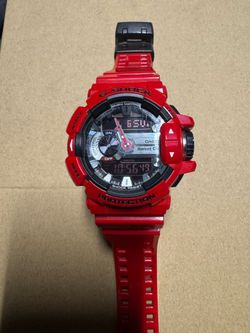 USED G-SHOCK GBA-400-4AJF G'MIX RED Cash Or Bitcoin Only  WRISTWATCH GOOD M-804E No Box.