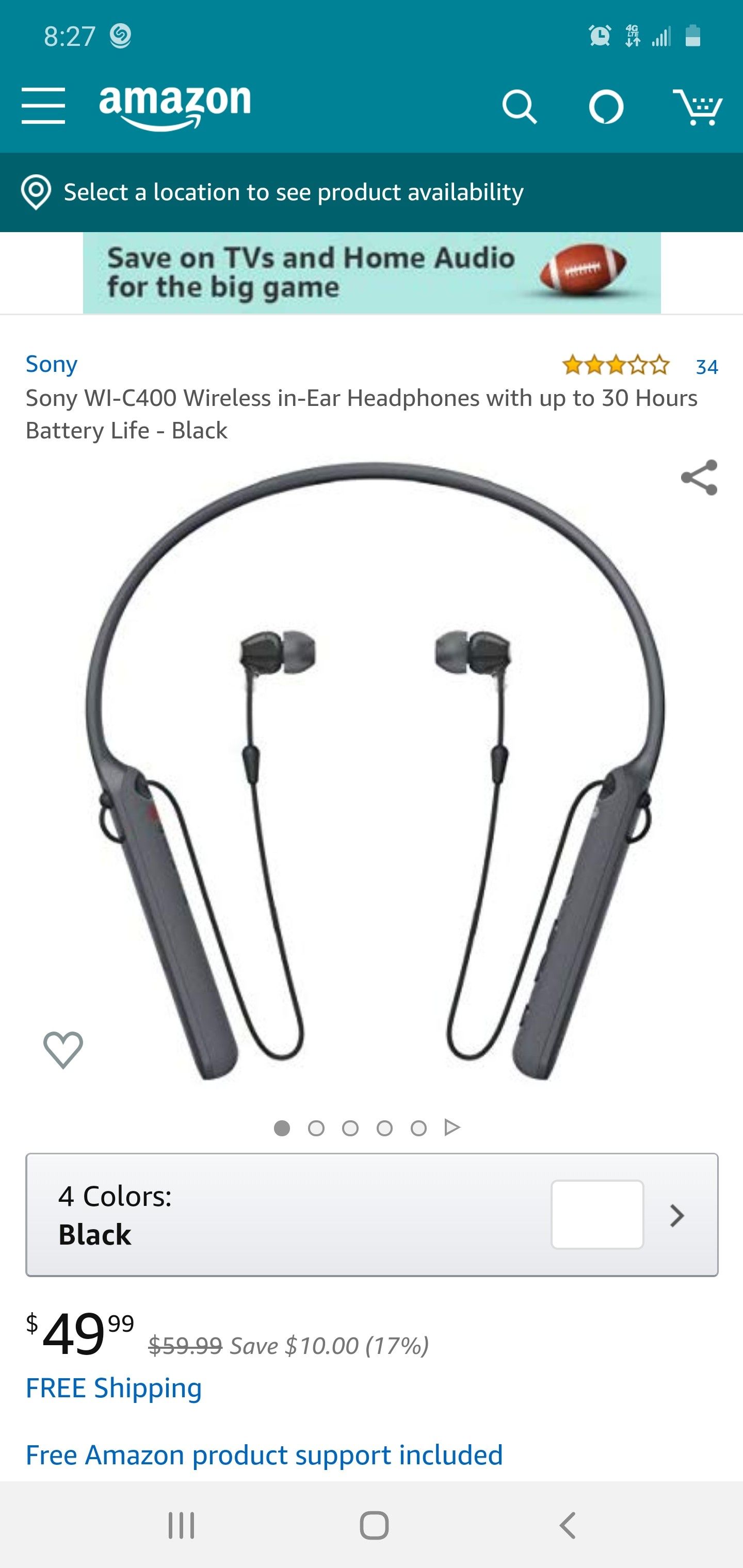 Sony wireless headphone