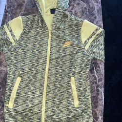 Bright Yellow Nike Zip Up, Worn A Couple Times, In Great Condition