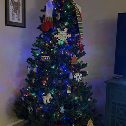 Christmas tree with bag