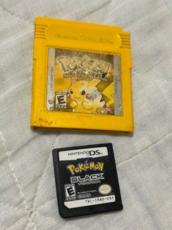 Nintendo Pokemon Gameboy DS Game Lot bundle yellow black