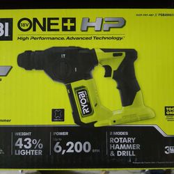 Ryobi 18v Brushless Compact 5/8" SDS-Plus Hammer Drill.  Brand New. Tool Only. Does not include battery. 
