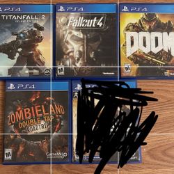 PS4 Games (titanfall 2 Deluxe Edition, Fallout 4, Doom, Zombieland,l. 