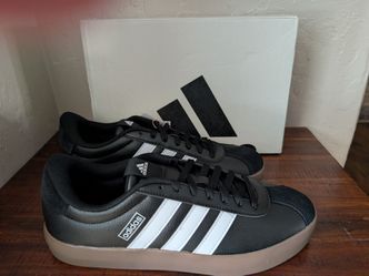 adidas VL Court 3.0 Mens 9 Women's 10 Black White Gum