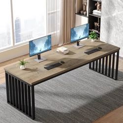 Extra-Large 2-Person Office Desk – Industrial Style