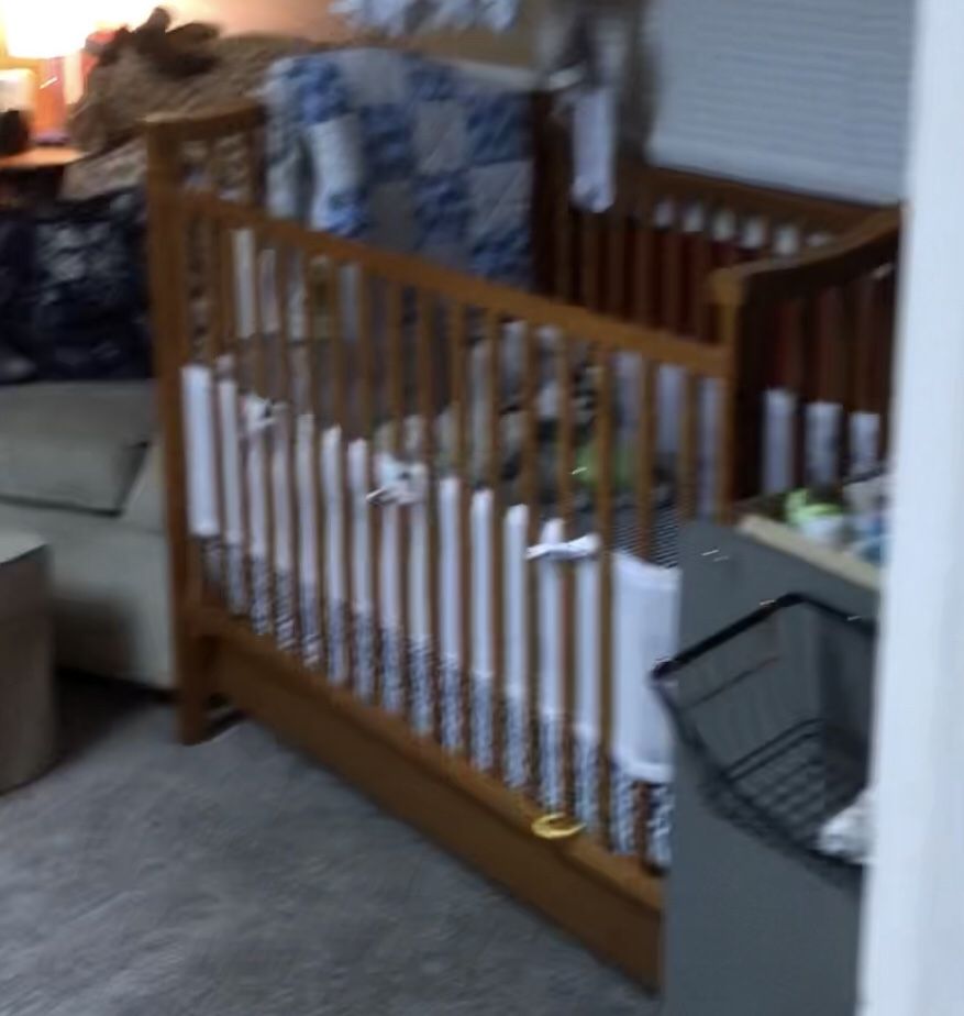 Crib And Crib Mattress (disassembled)