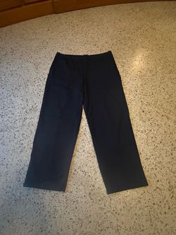 women’s Black Herringbone Flat Front Casual Pants XXL Polyester/Spandex