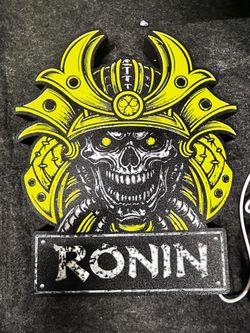 Ronin Samurai Skull LED Light Sign