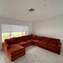 Kevin Charles Orange Sofa 7 Peice  50% Off Orginal Price 
