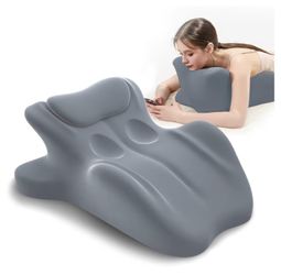 Ergonomic Memory Foam Wedge Pillow, 27° Bed Wedge Support, Grey | Reading Reclining Sit Up Support, Upper Body Leg Elevation Comfort, Neck Back Waist 