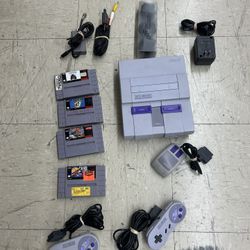 Super Nintendo Video Gaming Console System Bundle