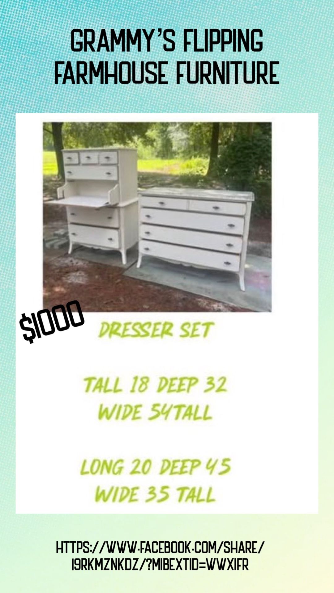 Unique Antique Dresser Set