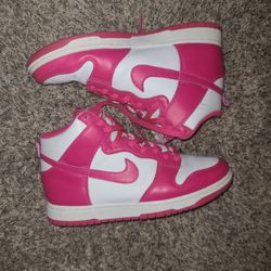 Pink Hightop Nike Dunks