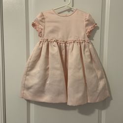 Girls Pink Rose And Pearl Formal Dress