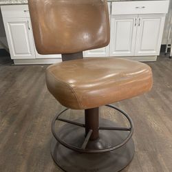 Leather Swivel Stool - 10 Available