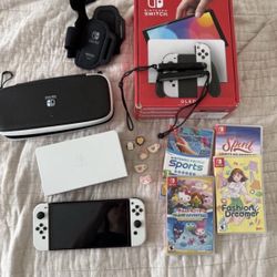 Perfect Working OLED Model HEG-001 Handheld Console - 64GB - White 