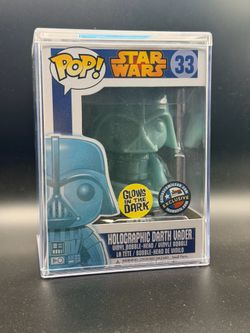 Funko Pop Holographic Darth Vader 33 Glow GITD Hard Stack